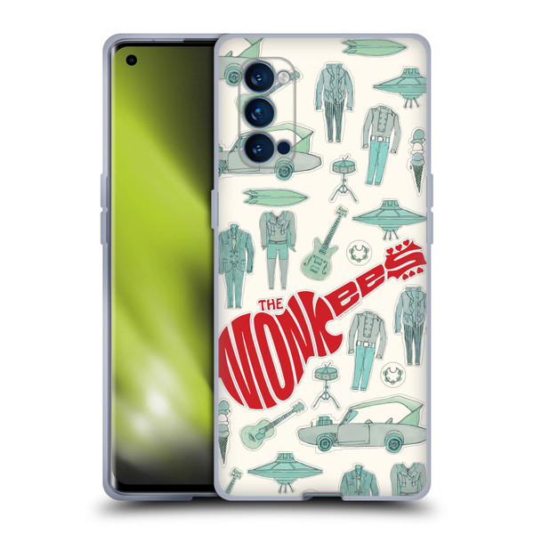 The Monkees Graphics Pattern Soft Gel Case for OPPO Reno 4 Pro 5G
