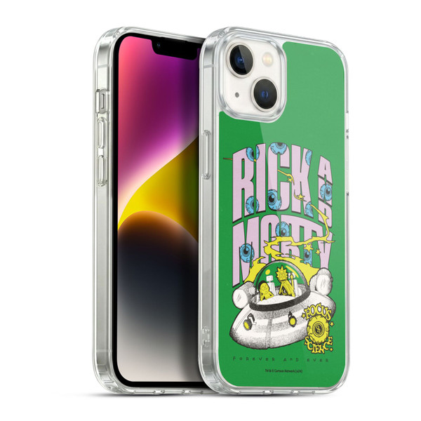 Rick And Morty Duo Graphics The Space Cruiser Soft Gel Case for Apple iPhone 14 Plus & MagSafe