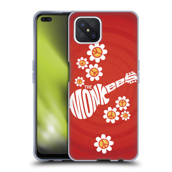 The Monkees Graphics Pattern In Red Soft Gel Case for OPPO Reno4 Z 5G