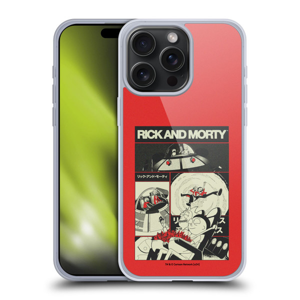 Rick And Morty Duo Graphics The Space Cruiser Collage Soft Gel Case for Apple iPhone 15 Pro Max