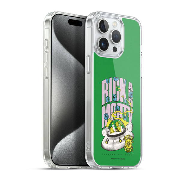 Rick And Morty Duo Graphics The Space Cruiser Soft Gel Case for Apple iPhone 15 Pro Max & MagSafe