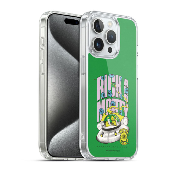Rick And Morty Duo Graphics The Space Cruiser Soft Gel Case for Apple iPhone 15 Pro & MagSafe