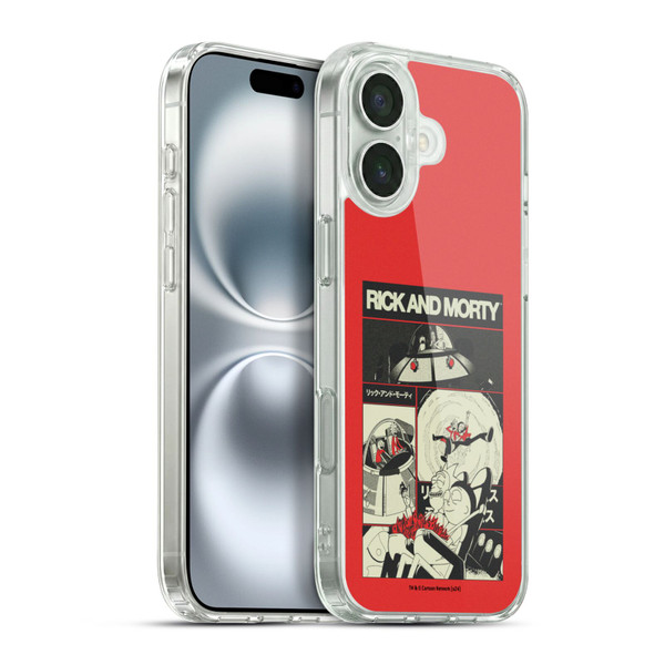 Rick And Morty Duo Graphics The Space Cruiser Collage Soft Gel Case for Apple iPhone 16 Plus & MagSafe
