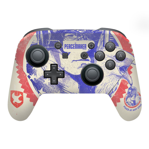 Peacemaker: Television Series Graphics Christopher Smith & Eagly Vinyl Sticker Skin Decal Cover for Nintendo Switch Pro Controller