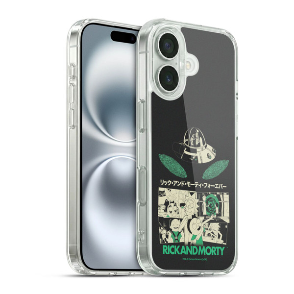 Rick And Morty Duo Graphics Portals Soft Gel Case for Apple iPhone 16 & MagSafe