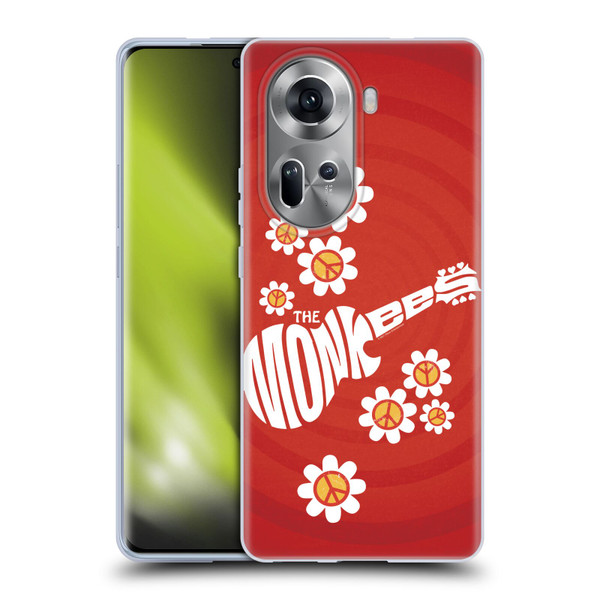 The Monkees Graphics Pattern In Red Soft Gel Case for OPPO Reno11
