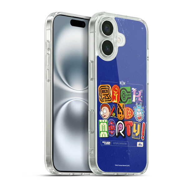 Rick And Morty Duo Graphics Typography Soft Gel Case for Apple iPhone 16 Plus & MagSafe