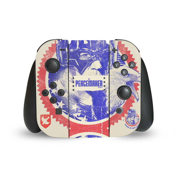Peacemaker: Television Series Graphics Christopher Smith & Eagly Vinyl Sticker Skin Decal Cover for Nintendo Switch Joy Controller