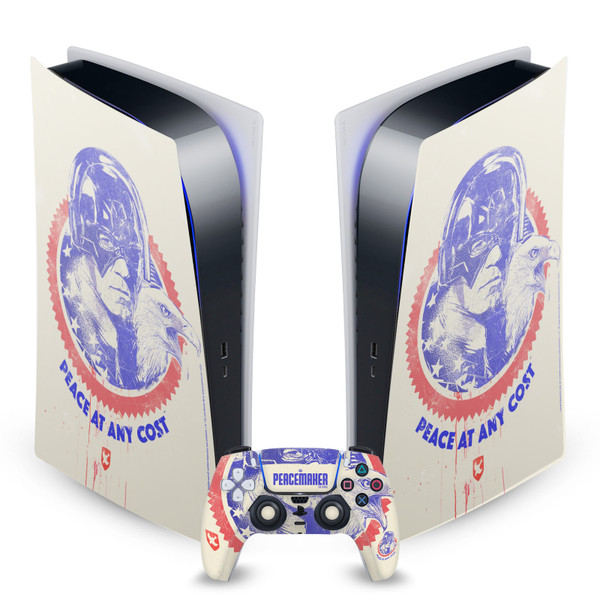 Peacemaker: Television Series Graphics Christopher Smith & Eagly Vinyl Sticker Skin Decal Cover for Sony PS5 Digital Edition Bundle