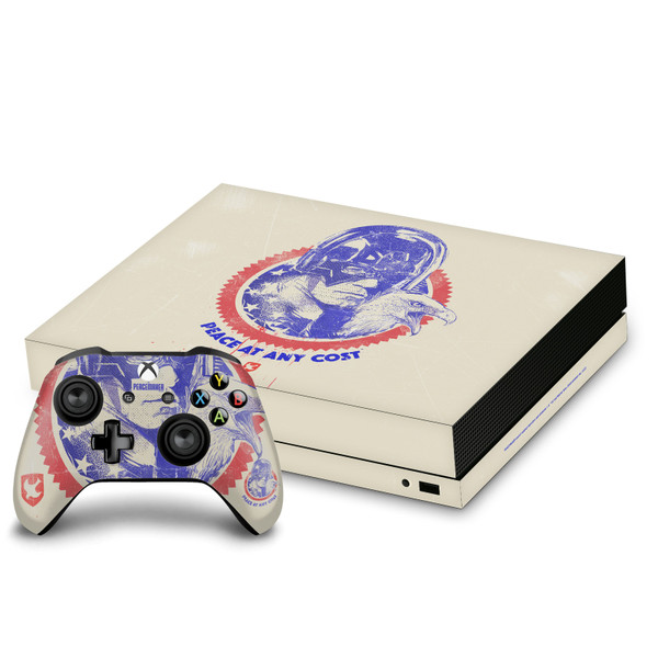 Peacemaker: Television Series Graphics Christopher Smith & Eagly Vinyl Sticker Skin Decal Cover for Microsoft Xbox One X Bundle