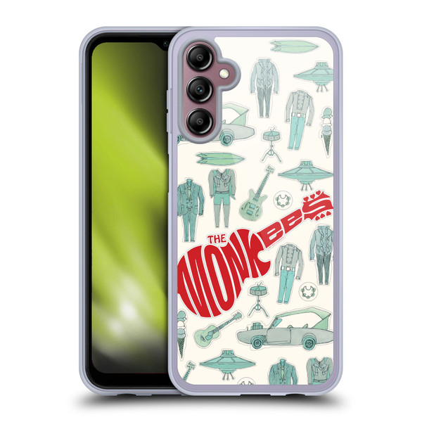 The Monkees Graphics Pattern Soft Gel Case for Samsung Galaxy A14 5G