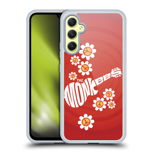 The Monkees Graphics Pattern In Red Soft Gel Case for Samsung Galaxy A34 5G
