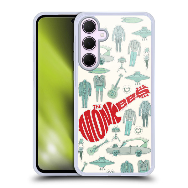 The Monkees Graphics Pattern Soft Gel Case for Samsung Galaxy A35 5G