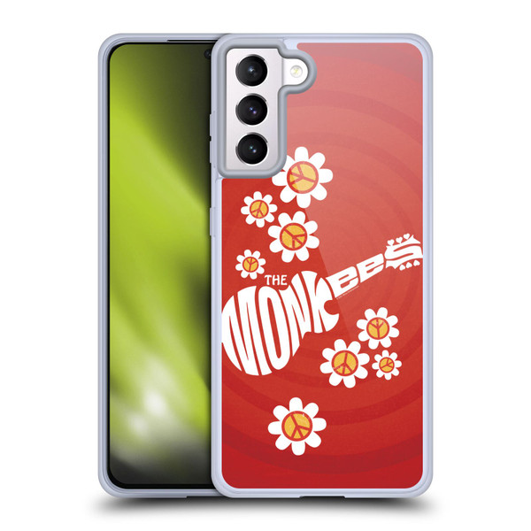 The Monkees Graphics Pattern In Red Soft Gel Case for Samsung Galaxy S21+ 5G