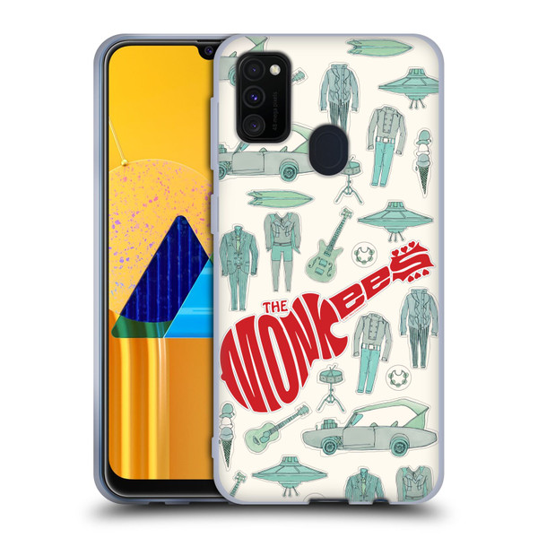 The Monkees Graphics Pattern Soft Gel Case for Samsung Galaxy M30s (2019)/M21 (2020)