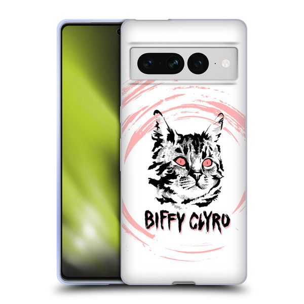 Biffy Clyro Graphics Cat Soft Gel Case for Google Pixel 7 Pro