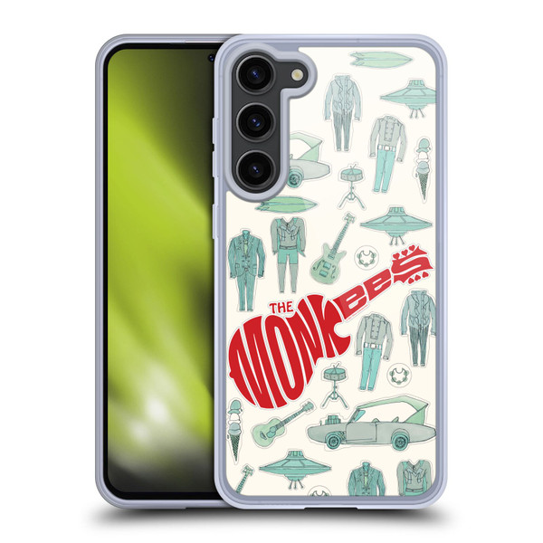 The Monkees Graphics Pattern Soft Gel Case for Samsung Galaxy S23+ 5G