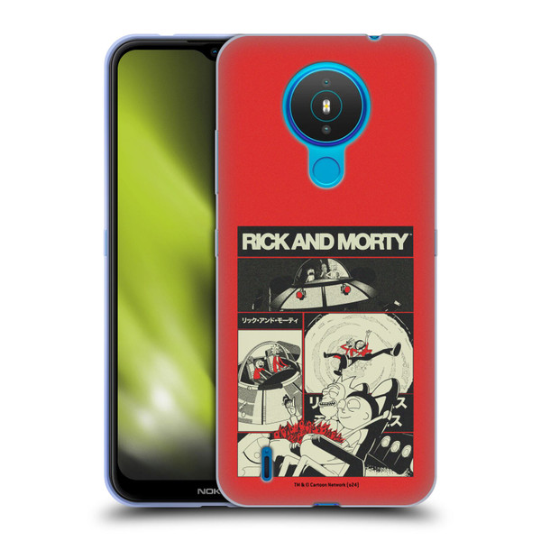 Rick And Morty Duo Graphics The Space Cruiser Collage Soft Gel Case for Nokia 1.4