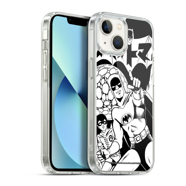 Batman DC Comics Bat-Manga! Black And White Soft Gel Case for Apple iPhone 13
