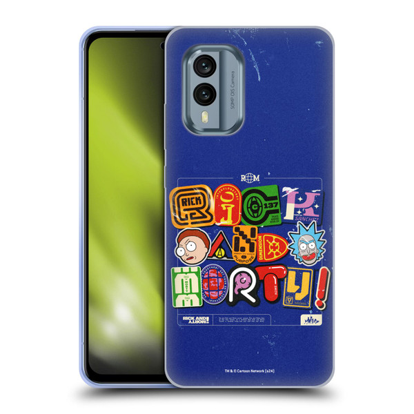 Rick And Morty Duo Graphics Typography Soft Gel Case for Nokia X30