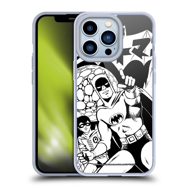 Batman DC Comics Bat-Manga! Black And White Soft Gel Case for Apple iPhone 13 Pro