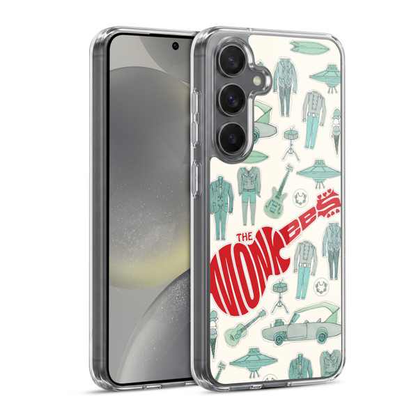 The Monkees Graphics Pattern Soft Gel Case for Samsung Galaxy S24 5G & MagSafe