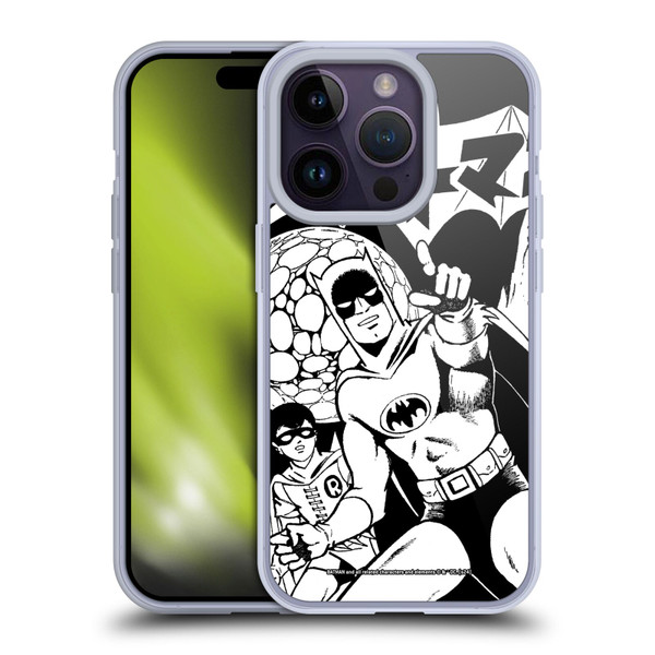 Batman DC Comics Bat-Manga! Black And White Soft Gel Case for Apple iPhone 14 Pro