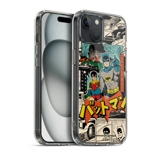 Batman DC Comics Bat-Manga! Collage Soft Gel Case for Apple iPhone 15 Plus & MagSafe