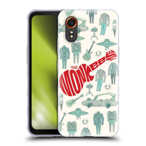 The Monkees Graphics Pattern Soft Gel Case for Samsung Galaxy Xcover7 5G