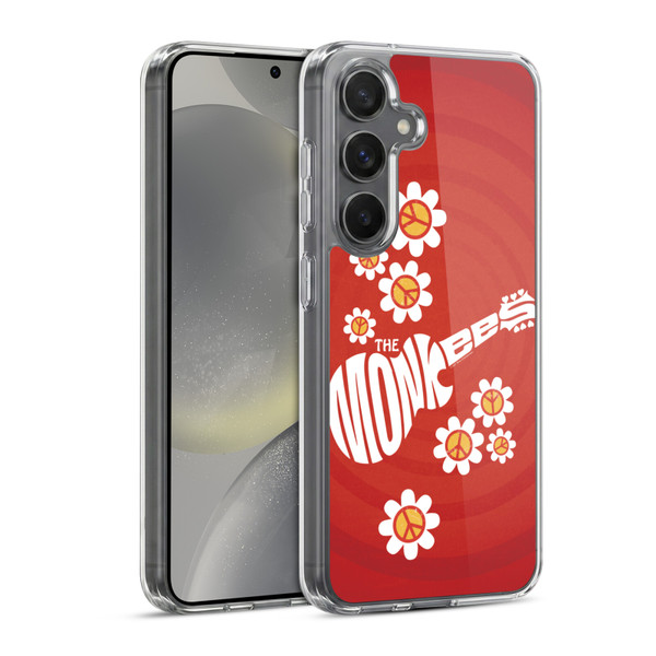 The Monkees Graphics Pattern In Red Soft Gel Case for Samsung Galaxy S24 5G & MagSafe