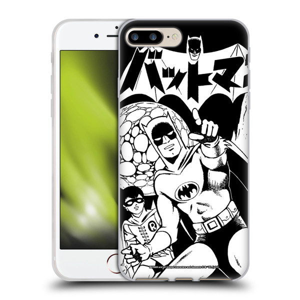 Batman DC Comics Bat-Manga! Black And White Soft Gel Case for Apple iPhone 7 Plus / 8 Plus & MagSafe