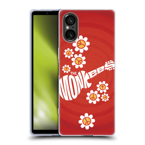 The Monkees Graphics Pattern In Red Soft Gel Case for Sony Xperia 5 V 5G