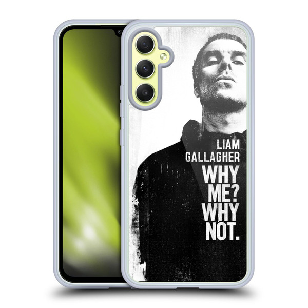 Liam Gallagher Graphics Why Me Soft Gel Case for Samsung Galaxy A34 5G