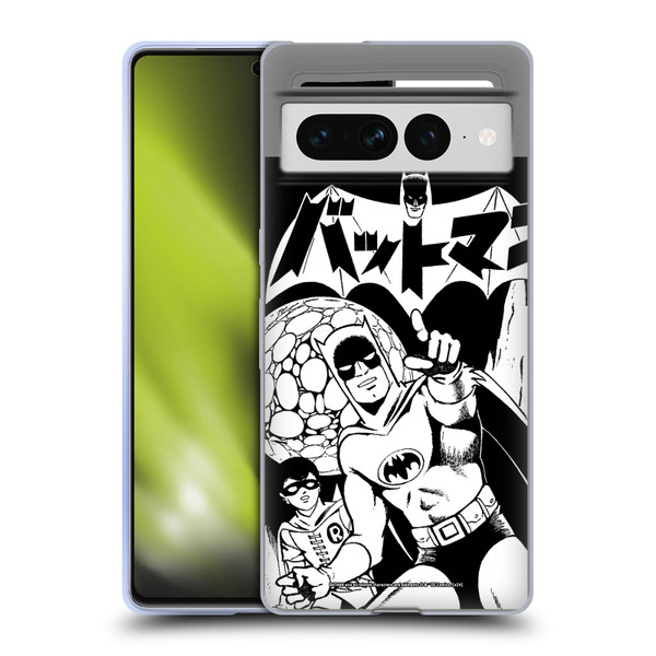 Batman DC Comics Bat-Manga! Black And White Soft Gel Case for Google Pixel 7 Pro