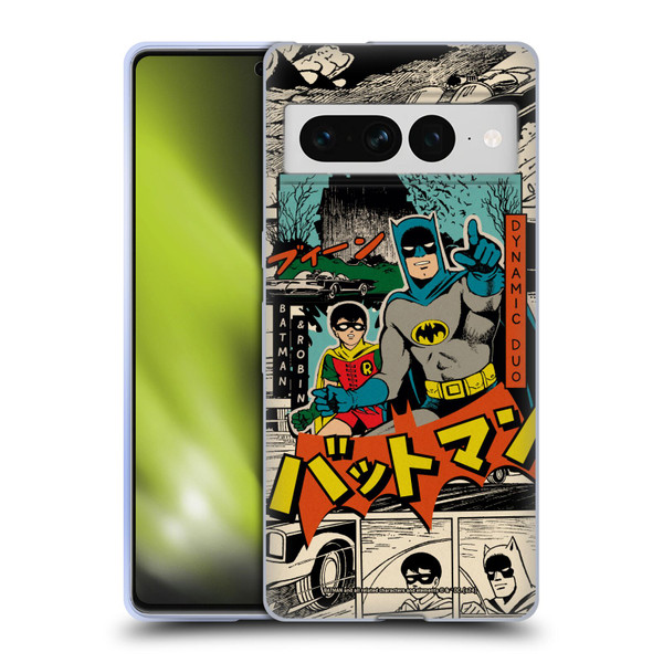 Batman DC Comics Bat-Manga! Collage Soft Gel Case for Google Pixel 7 Pro