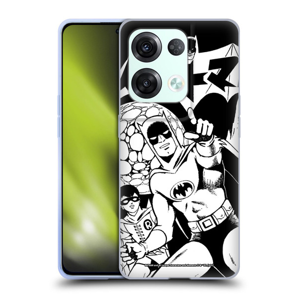 Batman DC Comics Bat-Manga! Black And White Soft Gel Case for OPPO Reno8 Pro