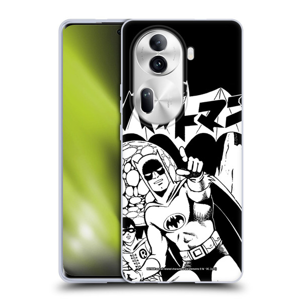 Batman DC Comics Bat-Manga! Black And White Soft Gel Case for OPPO Reno11 Pro
