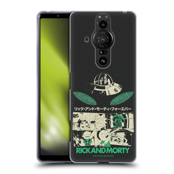 Rick And Morty Duo Graphics Portals Soft Gel Case for Sony Xperia Pro-I