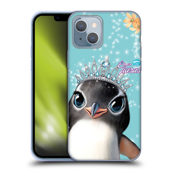 Animal Club International Royal Faces Penguin Soft Gel Case for Apple iPhone 14