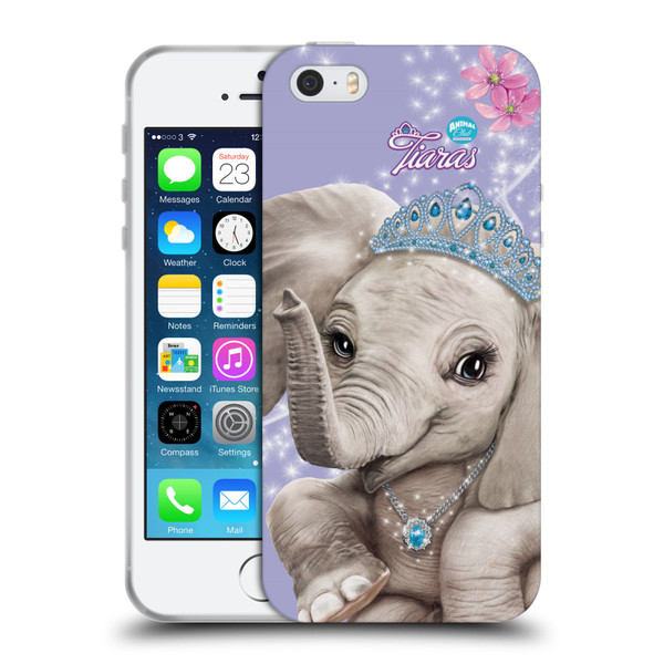Animal Club International Royal Faces Elephant Soft Gel Case for Apple iPhone 5 / 5s / iPhone SE 2016