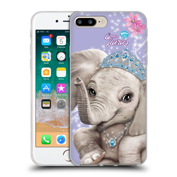Animal Club International Royal Faces Elephant Soft Gel Case for Apple iPhone 7 Plus / iPhone 8 Plus