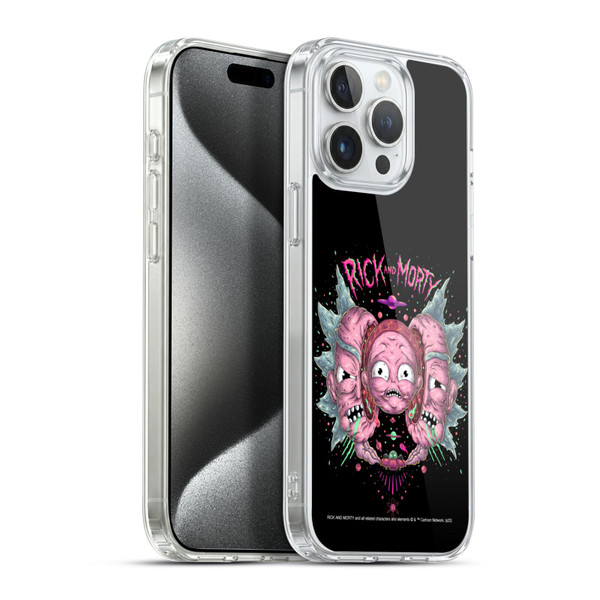 Rick And Morty Season 1 & 2 Graphics Intergalactic Escapades Soft Gel Case for Apple iPhone 15 Pro Max & MagSafe