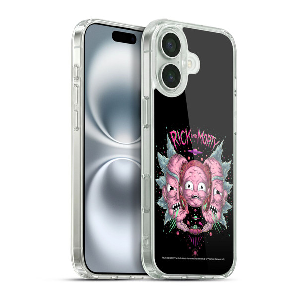 Rick And Morty Season 1 & 2 Graphics Intergalactic Escapades Soft Gel Case for Apple iPhone 16 Plus & MagSafe