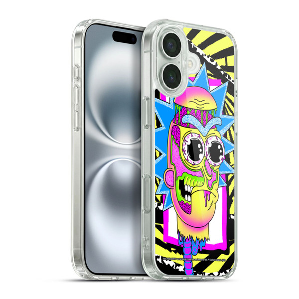 Rick And Morty Season 1 & 2 Graphics Rick Soft Gel Case for Apple iPhone 16 Plus & MagSafe