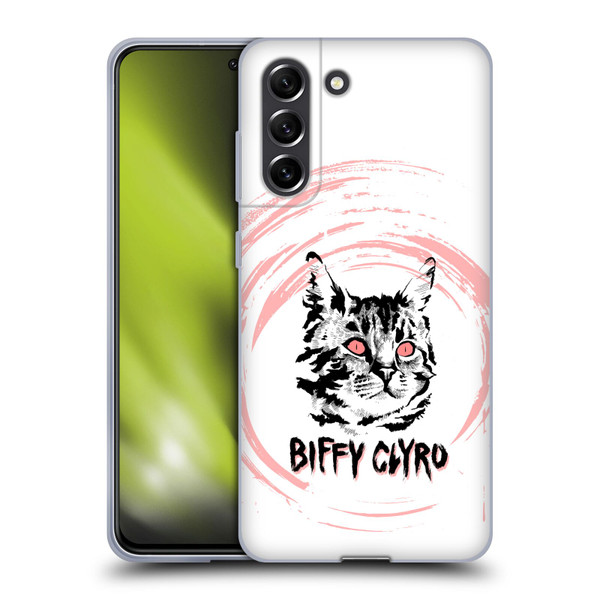 Biffy Clyro Graphics Cat Soft Gel Case for Samsung Galaxy S21 FE 5G