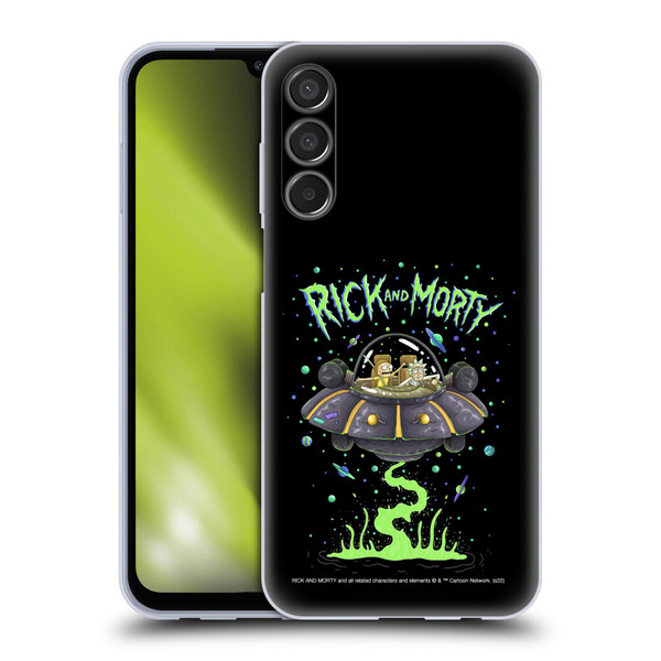 Rick And Morty Season 1 & 2 Graphics The Space Cruiser Soft Gel Case for Samsung Galaxy M15/F15 5G