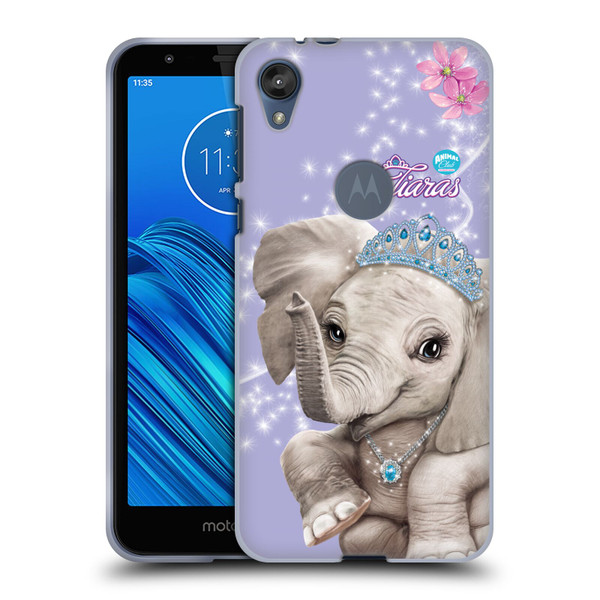 Animal Club International Royal Faces Elephant Soft Gel Case for Motorola Moto E6