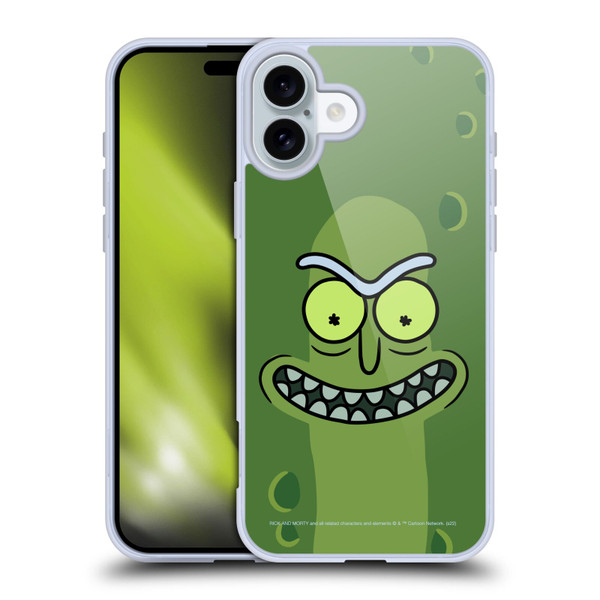 Rick And Morty Season 3 Graphics Pickle Rick Soft Gel Case for Apple iPhone 16 Plus & MagSafe
