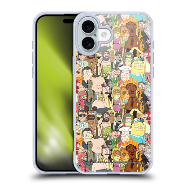 Rick And Morty Season 3 Graphics Interdimensional Space Cable Soft Gel Case for Apple iPhone 16 Plus