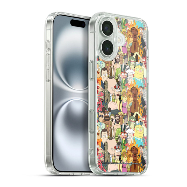 Rick And Morty Season 3 Graphics Interdimensional Space Cable Soft Gel Case for Apple iPhone 16 Plus & MagSafe